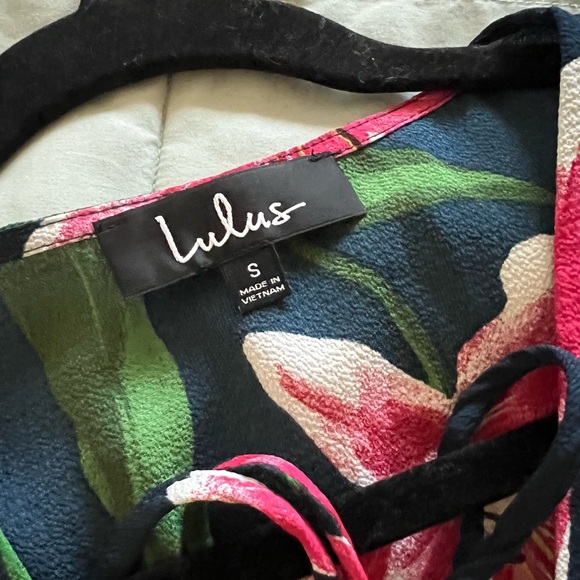 Lulus Stargazer Lily Navy Blue Floral Print Maxi Wrap Dress - Picture 7 of 7